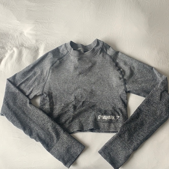Like new grey, small cropped long sleeve - Picture 1 of 2